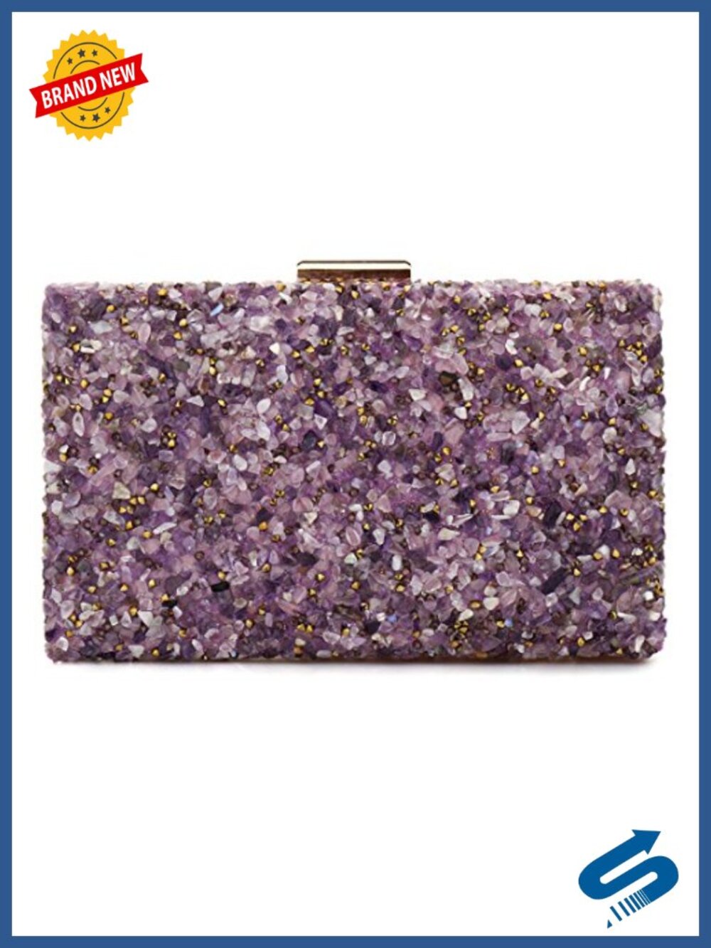 EROUGE Elegant Evening Clutch Purse with Detachable Wristlet Chain Strap